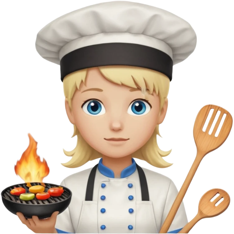 Blue eyed blond hair 18 year old grilling with friends in parking lot emoji