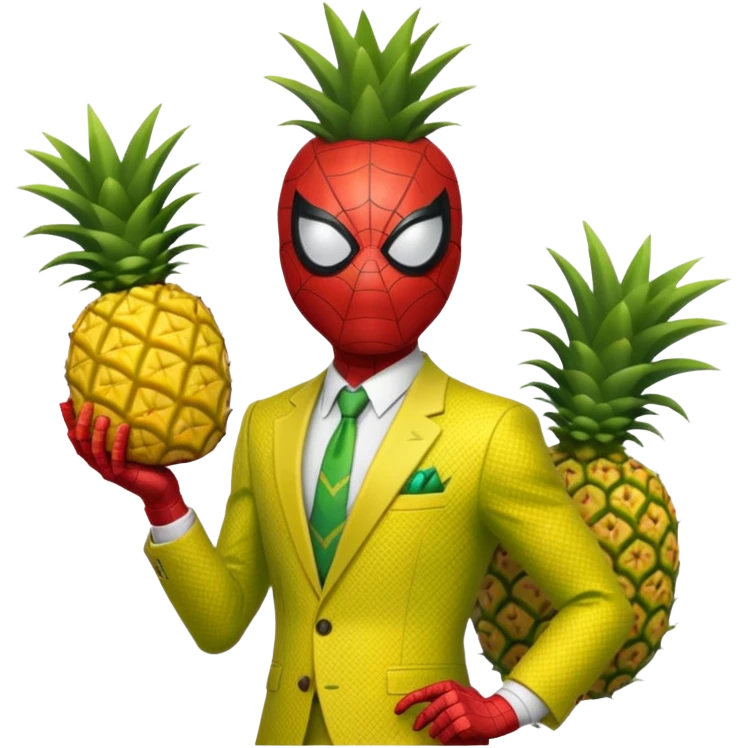 spiderman in pineapple theme emoji