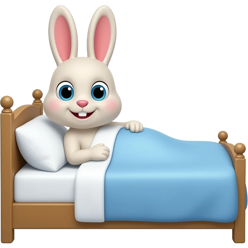 Bunny gets out of bed. emoji