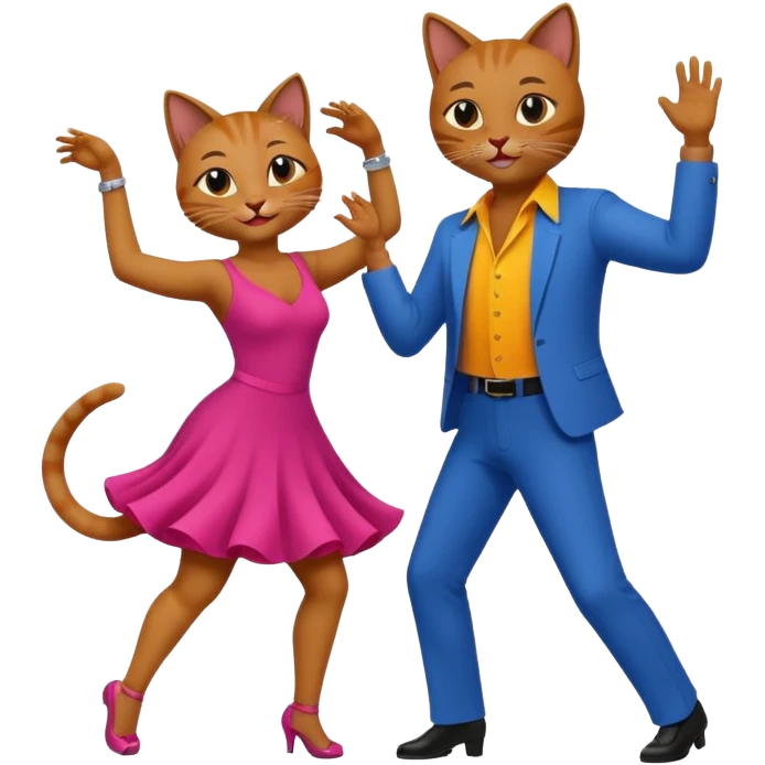 Cats couple salsa dancing  emoji
