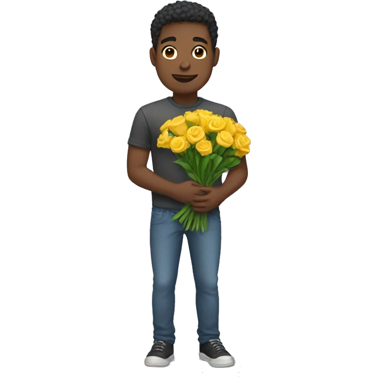 boyfriend giving flowers emoji