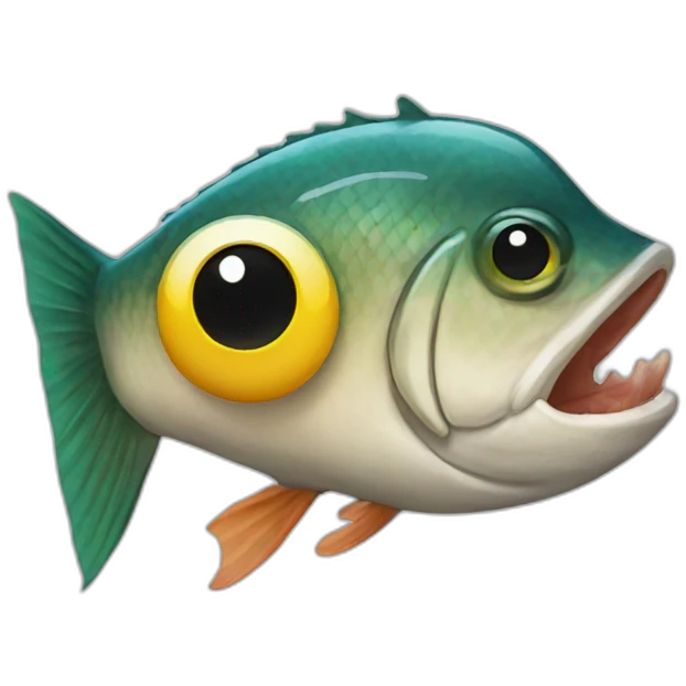 Fish head man emoji