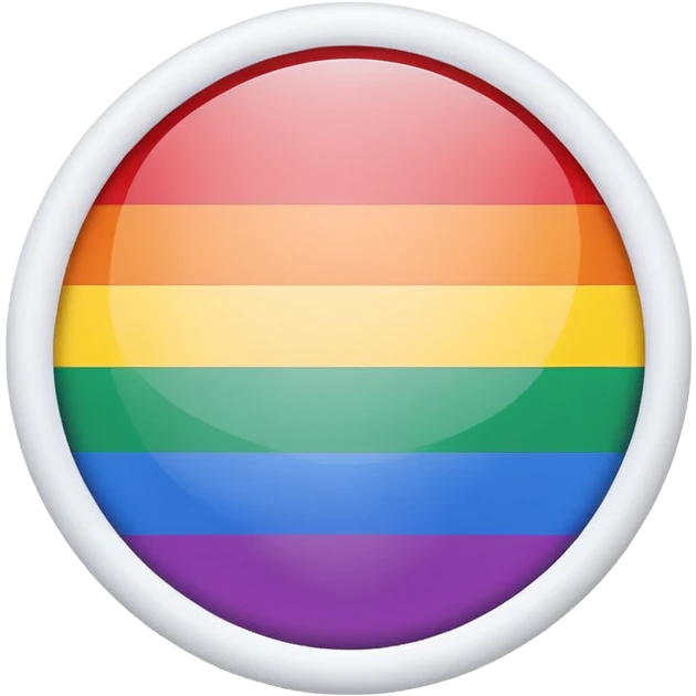 Rede Globo circle white rainbow flag emoji