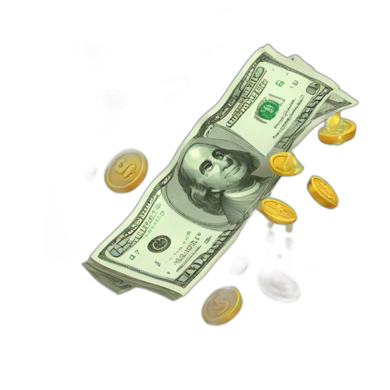 money rain dollars emoji