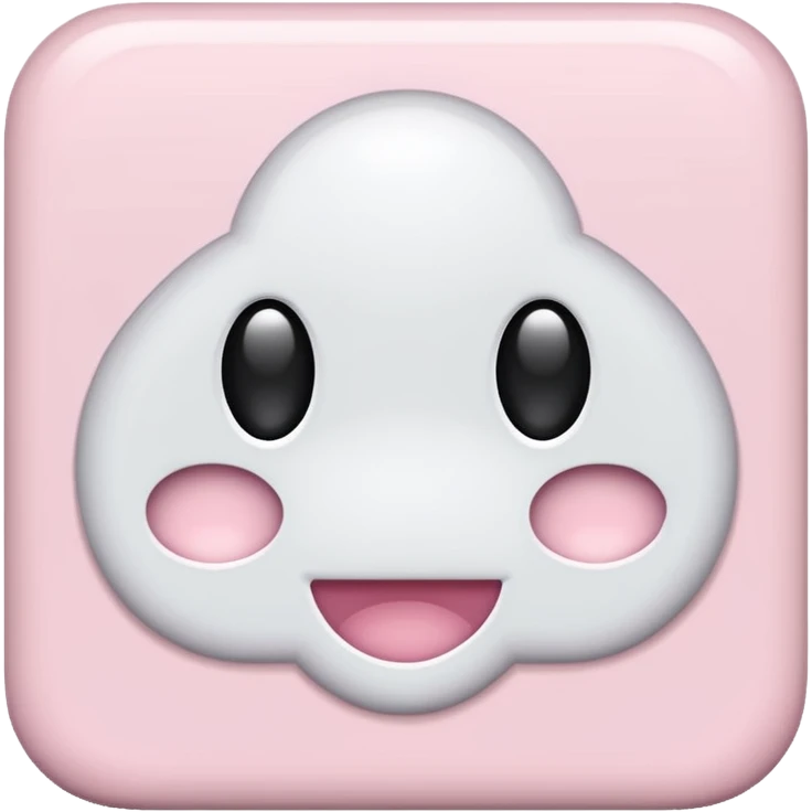 White A in a light pink sqaure emoji