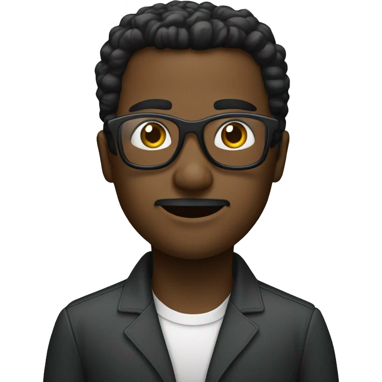 senhor negro de oculos emoji