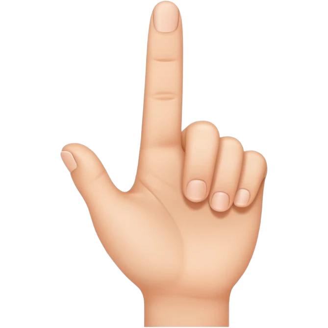 hand making an L shape with a finger and thumb  emoji