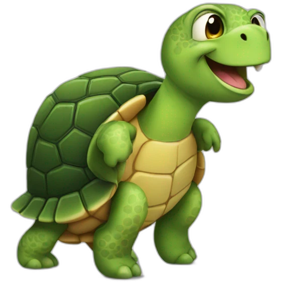 Turtle laughing so hard  emoji