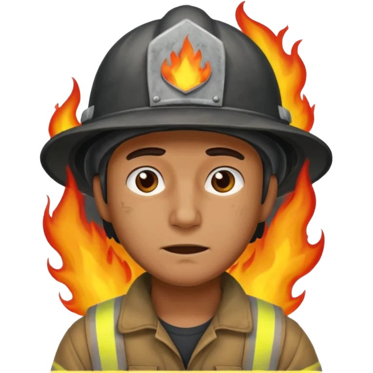 Tam ölecekken ateşten kurtulan adam emoji