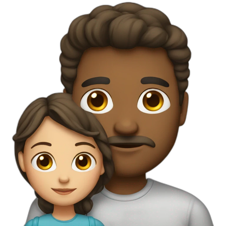girl and her father emoji