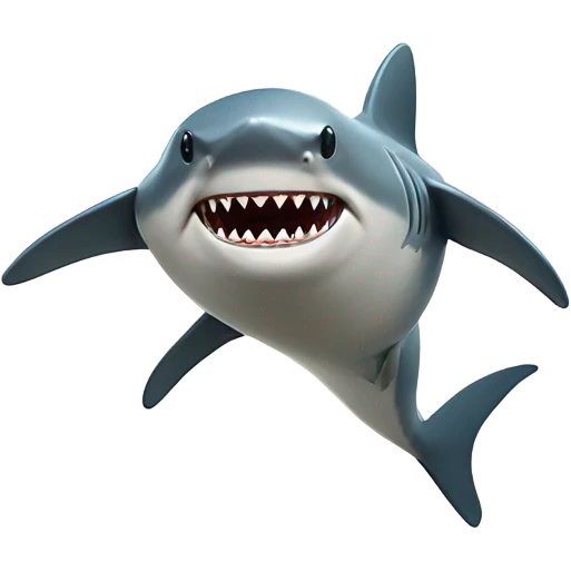 A shark wearing shorts and sun glasses while doing a backflip  emoji