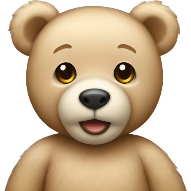 beige teddy bear emoji
