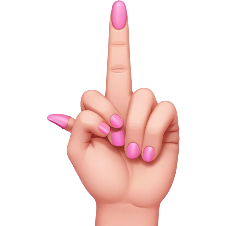 pink middle finger emoji