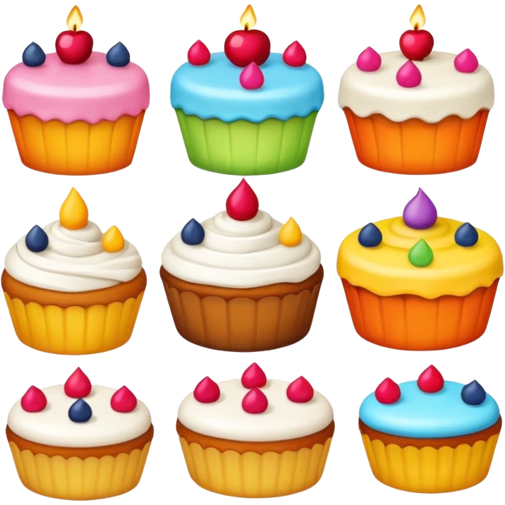 انواع کیک emoji