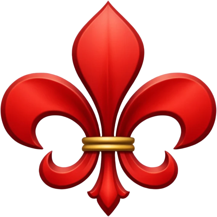 Fleur de lys rouge  emoji