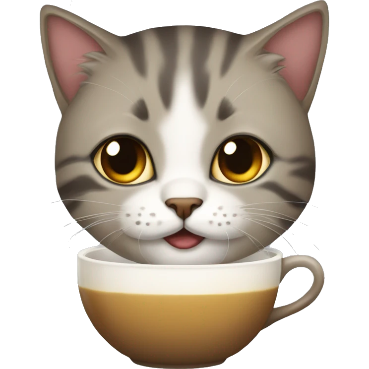 çay içen kedi emoji