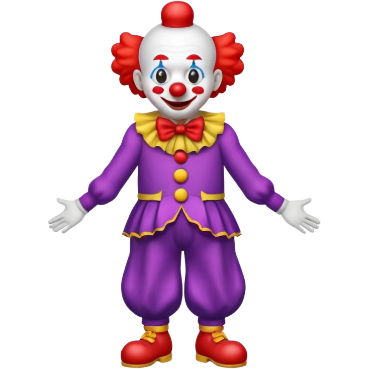 Clown standing up looking between his legs emoji