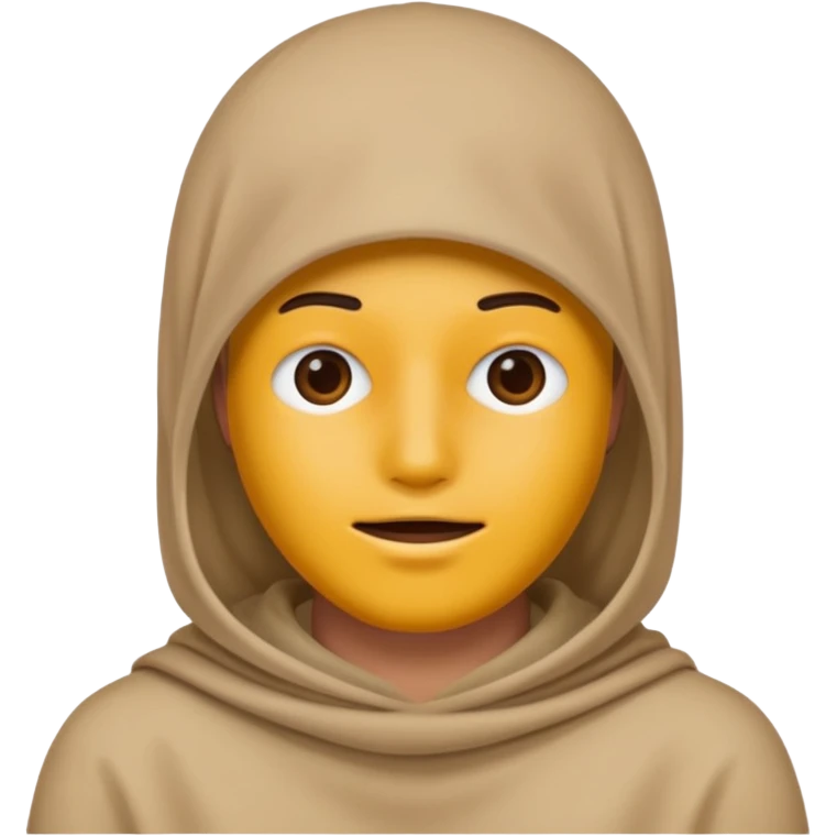 Emoji de persona tapada la cara y sin boca emoji