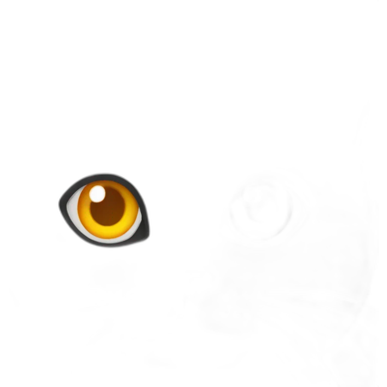 gray cat with orange fur and yellow eyes emoji