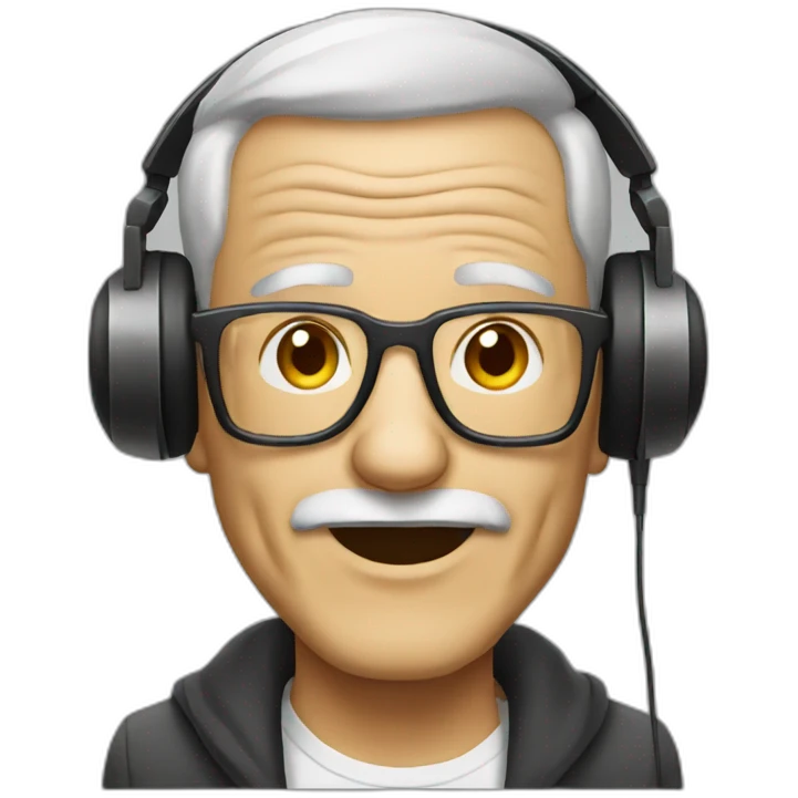 old man dj emoji