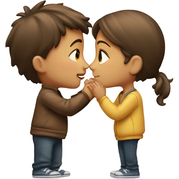 A boy and girl kissing  emoji
