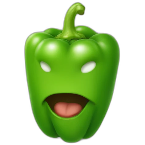 Green pepper man emoji