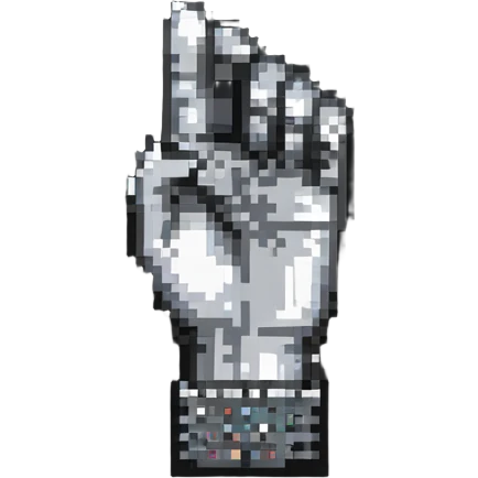 metal hand pointing down emoji