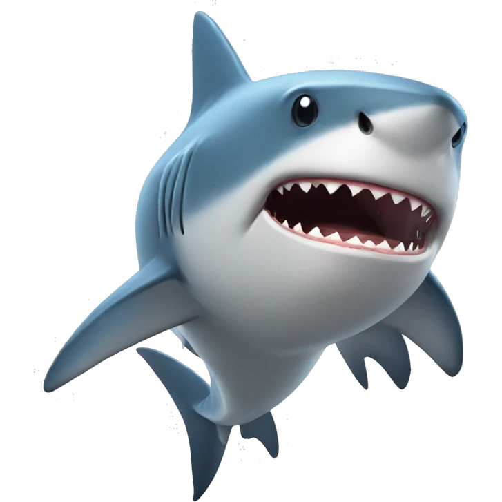Shark sending a kiss emoji