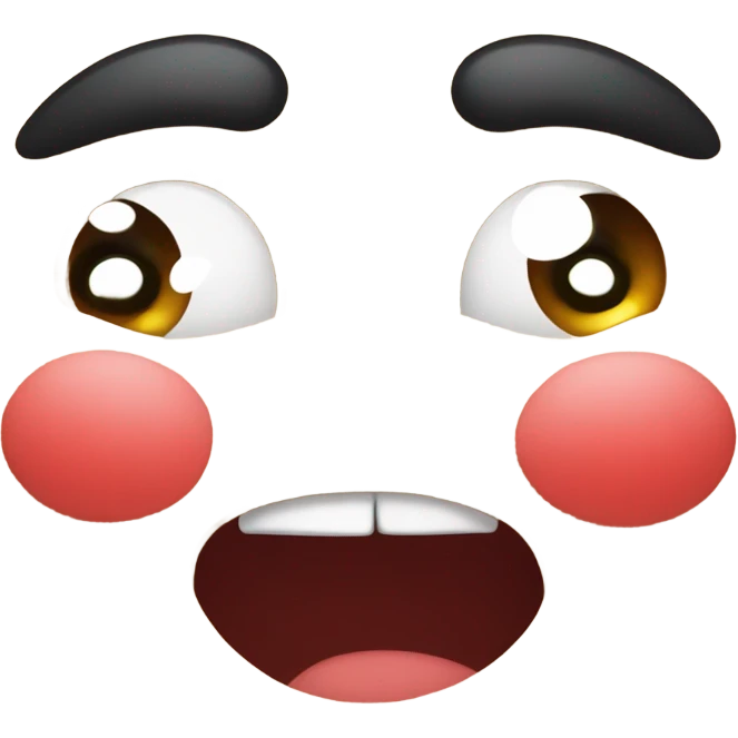a ultra red blussing red surprized emoji emoji