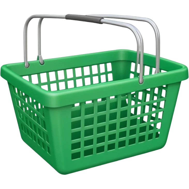 AN EMPTY GREEN SHOPPING BASKET emoji