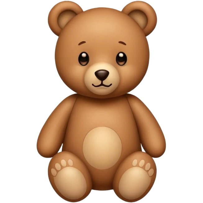 A cute brown teddy emoji