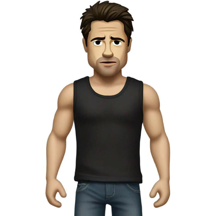 Brad Pitt from the movie "fight club" emoji