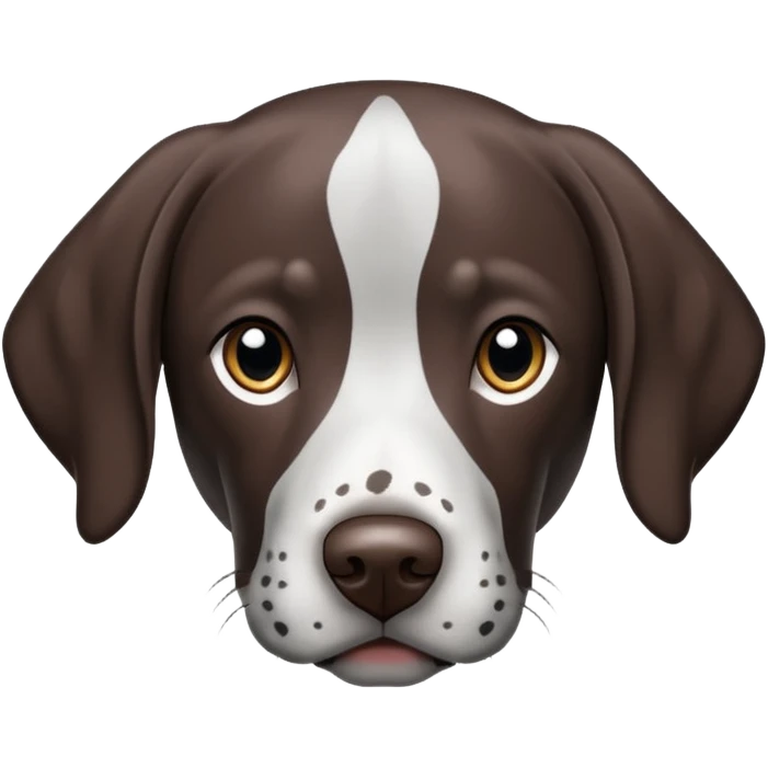 Black and white spotted German shorthair pointer emoji