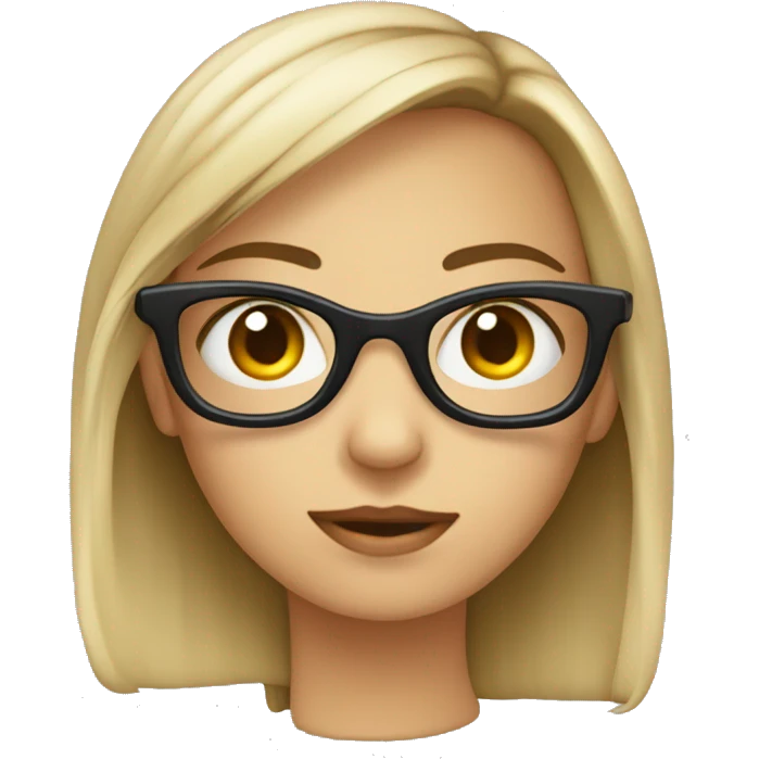Ragazza con occhiali emoji