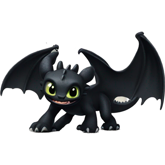 Night Fury Toothless dragon emoji