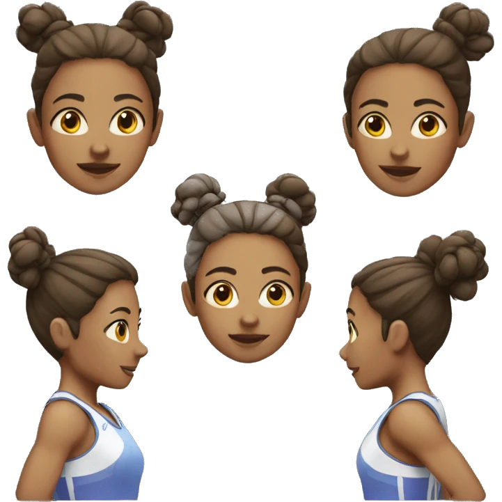 runner girl with antennas for hair emoji