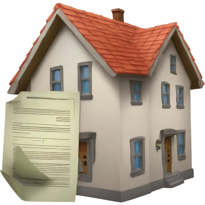 house and documents emoji