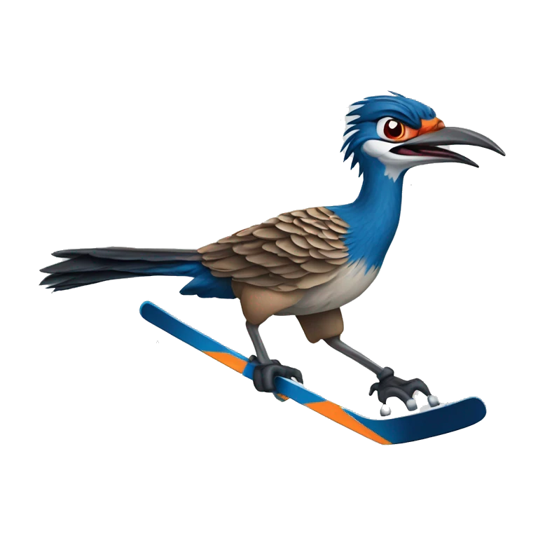 A Roadrunner playing hockey emoji
