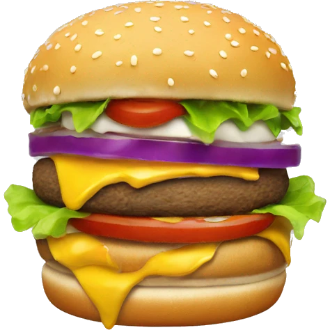 Clown eating burger emoji