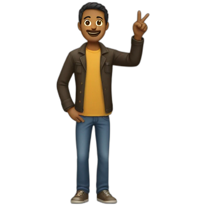full body man pointing emoji