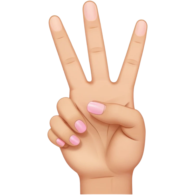 Peace sign with hand, pinky finger (the last one) up emoji