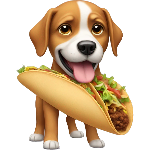 Dog with taco  emoji