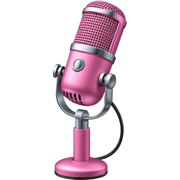 pink microphone emoji