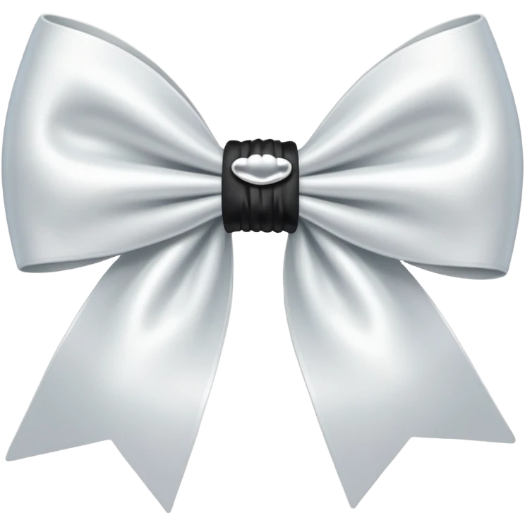 white satin bow emoji