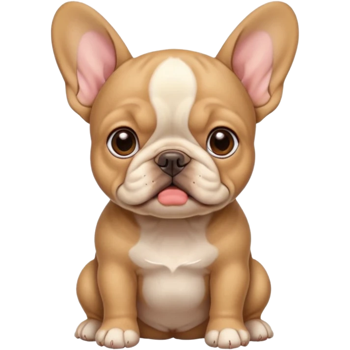 A round baby french bulldog emoji