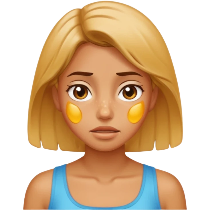 girl sweating a lot emoji