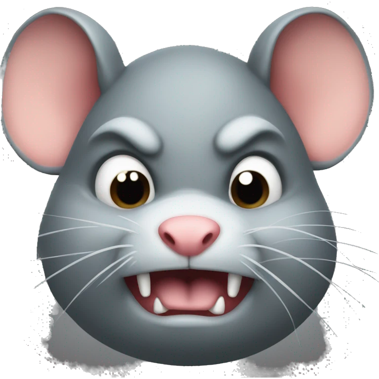 super fat angry rat head emoji