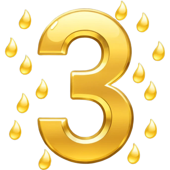 golden number fives raining down emoji