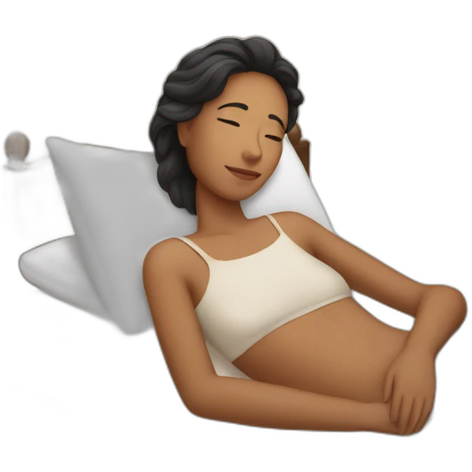Mujer en la cama emoji
