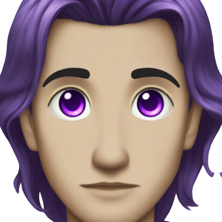 Rhysand from ACOTAR, faerie, pointed ears, purple eyes emoji